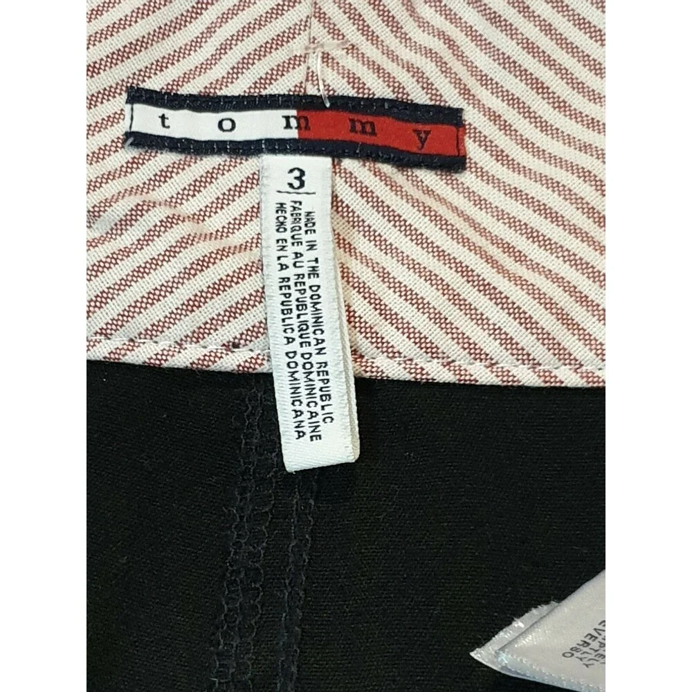 Tommy by Tommy Hilfiger Black Stretch Skirt Womens Size 3 Front zipper